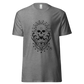 Unisex Skull organic cotton tee black print on light